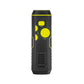 Yellow-accent emergency flashlight radio torch with siren, speaker, and volume dial