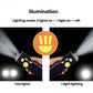 Emergency flashlight radio torch with dual illumination light beam indicators