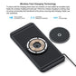 Textured Qi magnetic wireless car charging pad with circular magnetic center disc