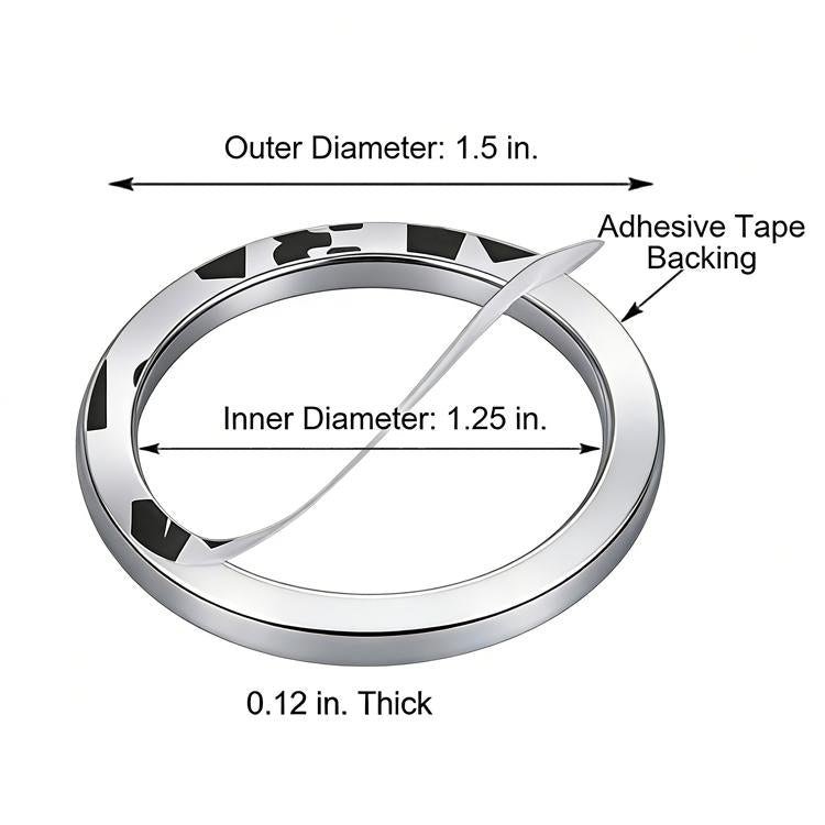 Car One-Touch Start Diamond-Embellished Trim Ring Sticker
