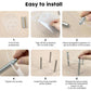 Clear acrylic spice jar holder with seven posts and included installation hardware