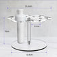 Clear acrylic 6-slot cartridge organizer with central rod, round base, and top disc