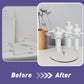 Clear acrylic 6-slot cartridge organizer stand with central support and round base