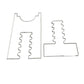 2pcs /Set Prevent Sliding Wall Damage Adjustable Acrylic Spacer Pads, 5 Slot, 6 Slot