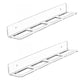 Clear acrylic wall mount hockey puck storage rack (double piece set) with slots