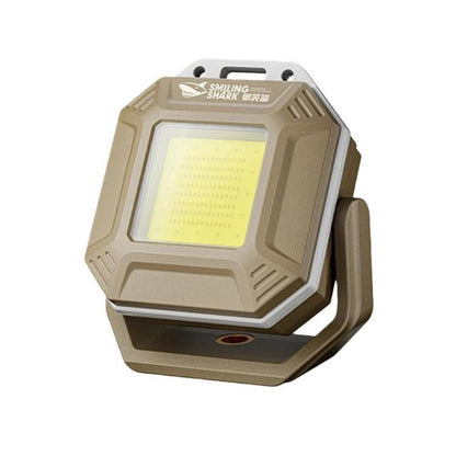 Khaki mini work light with recessed handle and bright square LED panel