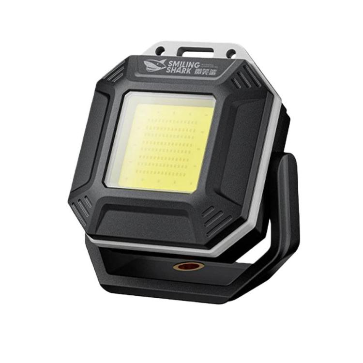 Black mini work light with side handle and bright square LED panel