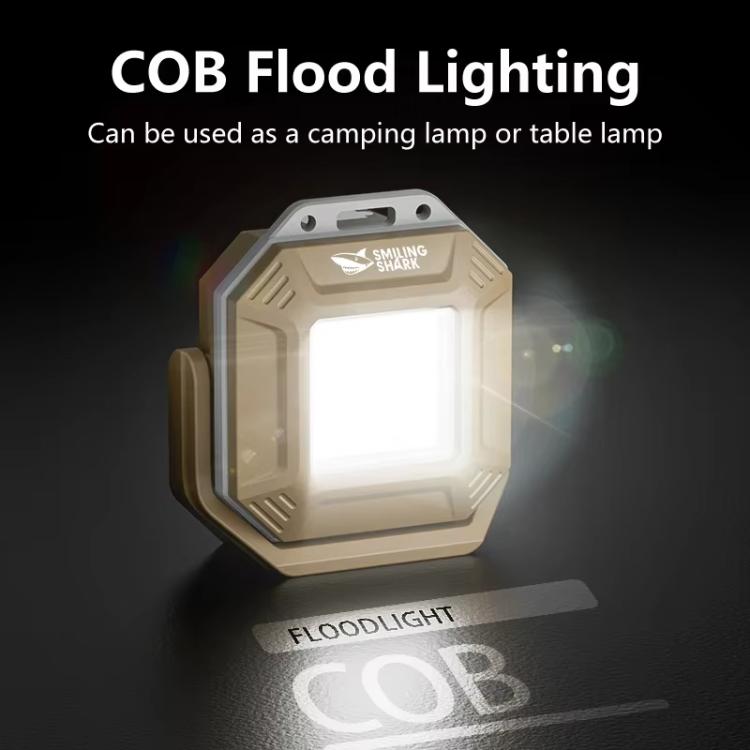 Khaki LED floodlight-style mini work light with square bright panel