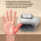 Gray palm airbag hand massager device with kneading massaging top