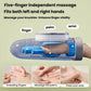 Five-finger airbag hand massager with finger rollers and wrist attachment