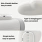Gray hand massager glove with Type-C charging port and simple button controls