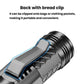 Portable LED mini flashlight with back clip attachment for bags or clothing pockets