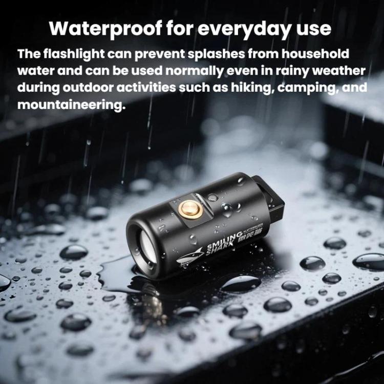 SMILING SHARK MINI03-S Outdoor Mini Flashlight Magnetic Charging Keychain Light, MINI03-S