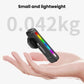 Compact black bike tail light with bright multicolor LED bar