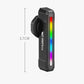 Black bike rear tail light size 3.7 cm with multi-color LED strip