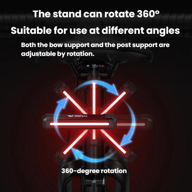 Bike taillight with adjustable rotating mount for 360-degree positioning