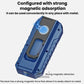 Blue flashlight with strong magnet mount and rear magnetic attraction