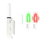 Fishing rod tip light set with green and red round LEDs in white clips.