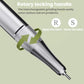 Silver rotary handle with locking latch and textured grip