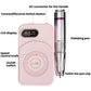 Pink portable rechargeable nail file with LCD display and polishing pen handle