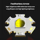 LED lamp core module with yellow lens and metallic heat sink pieces