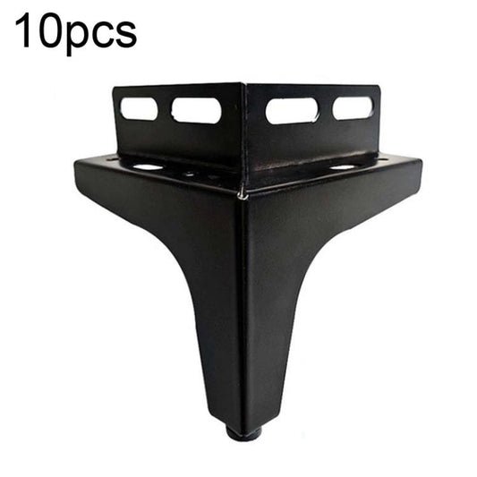 10pcs Furniture Support Legs With Self-tapping Screws Three-pronged Corner Brackets, 10cm, 13cm