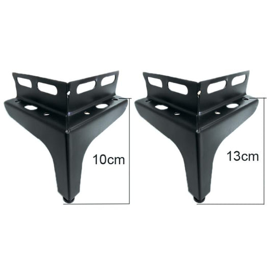 10pcs Furniture Support Legs With Self-tapping Screws Three-pronged Corner Brackets, 10cm, 13cm