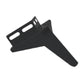 Black three-pronged furniture corner bracket with elongated mounting base and holes