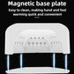 Nail lamp base plate section with LED array and glowing light beams diagram