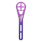 Purple bike computer light extension base with oval mounting plate and two side slots