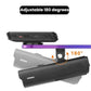 Adjustable bike light mount with purple extension frame and black holder