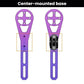 Purple center-mounted extension base with two mounting views and screw positions