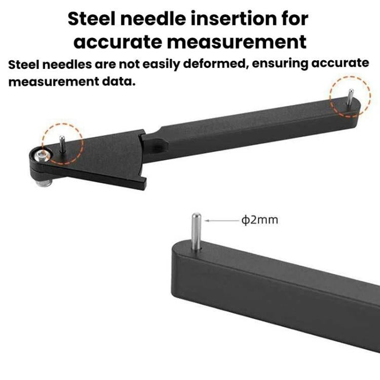 Bike chain checker tool with steel needle insert for accurate chain measurement