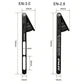 Bike chain checker size diagram showing EN-3.0 and EN-2.8 bars, black