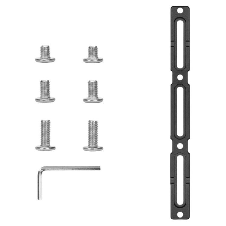 Black long bike water bottle cage hole adjuster with screws and hex key