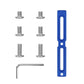 Blue short bike water bottle cage hole adjuster bar