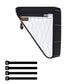 Waterproof bike triangle frame tool bag with black sides and white diamond-pattern panel
