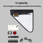 Waterproof bike triangle frame tool bag with black exterior and white diamond-pattern panel
