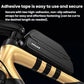 Black bike frame tube bag with two adhesive mounting straps