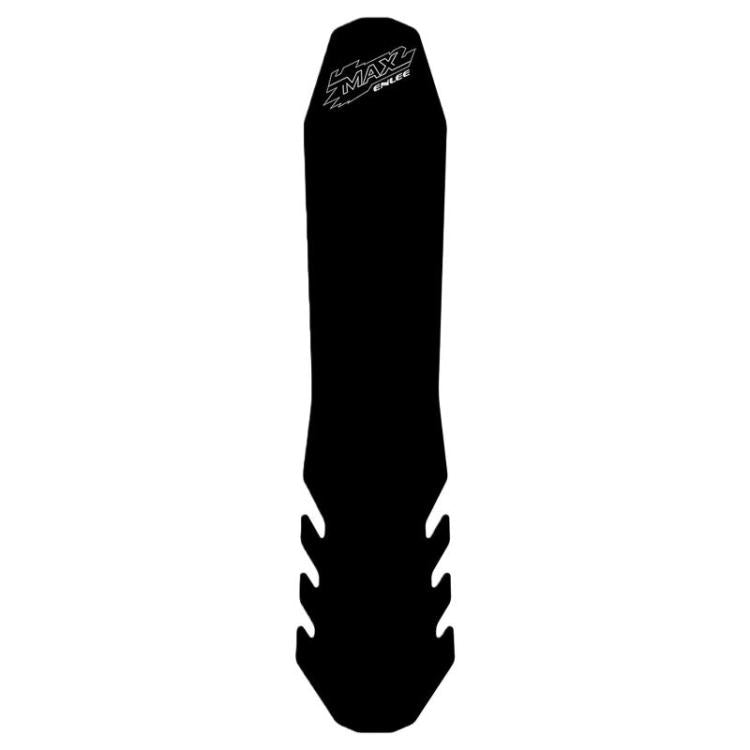 Black silicone frame protection pad with logo and wide slotted side pattern