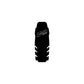Black silicone bike frame protector pad with logo and side vent cutouts