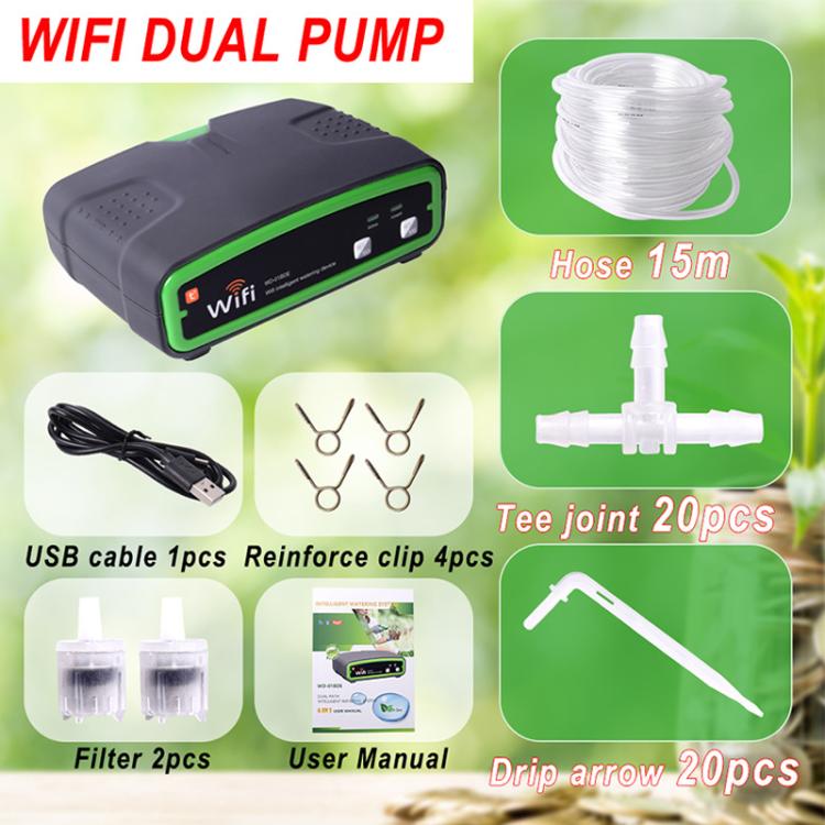 WD-01BDE WiFi Smart Dual-Pump Automatic Watering Device App Remote Control Irrigation System, WD-01BDE