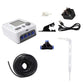 Smart dual-pump watering set with controller, dual outlet valves, and transparent drip arrow