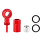 Hydraulic disc brake hose needle connector kit, red needle, seals and rings