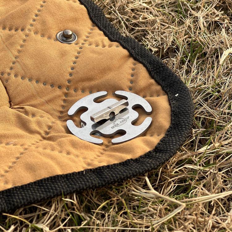COOL CAMP 4pcs /Pack Stainless Steel Rope Clips No-Knot Fastener for 2-4mm Camping Ropes