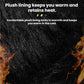 Black plush-lined protective pad for warmth and heat retention
