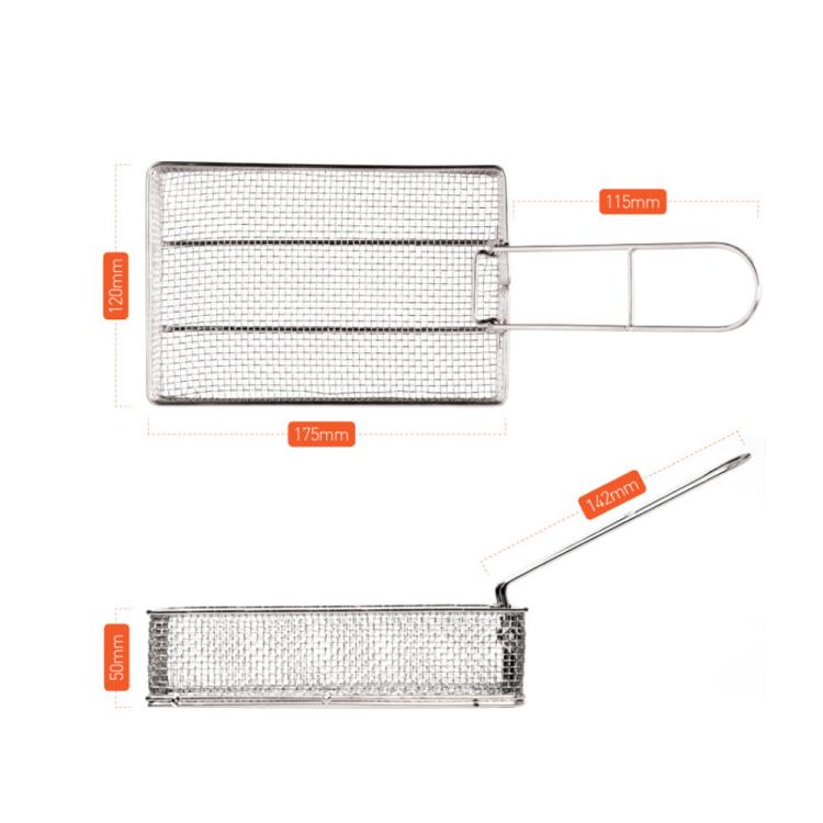 COOL CAMP stainless steel foldable strainer basket dimensions with handle and mesh