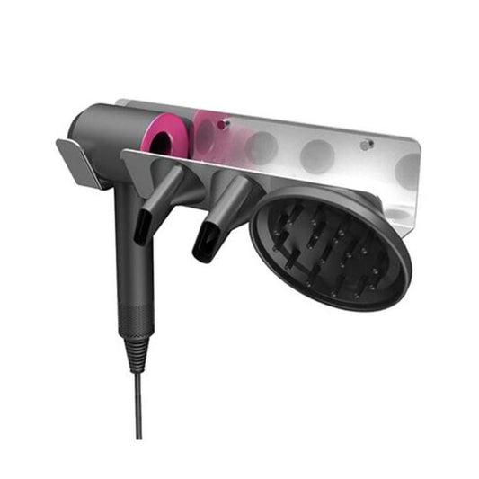 For Dyson Hair Dryer Wall Mount Holder - Adhesive Or Screw Installation, Compact Nozzle Organizer, Right Rose Gold, Left Black, Right Black, Left Silver, Right Silver