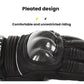 Black motorcycle protective leather gloves with textured knuckle padding