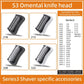 S3 Omental knife head replacement shaver blades set with model compatibility chart